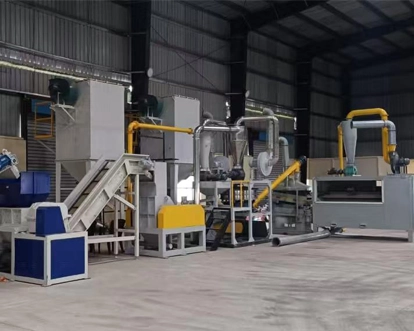 India Circuit Board Dismantling and Crushing Separating Line Customer Site