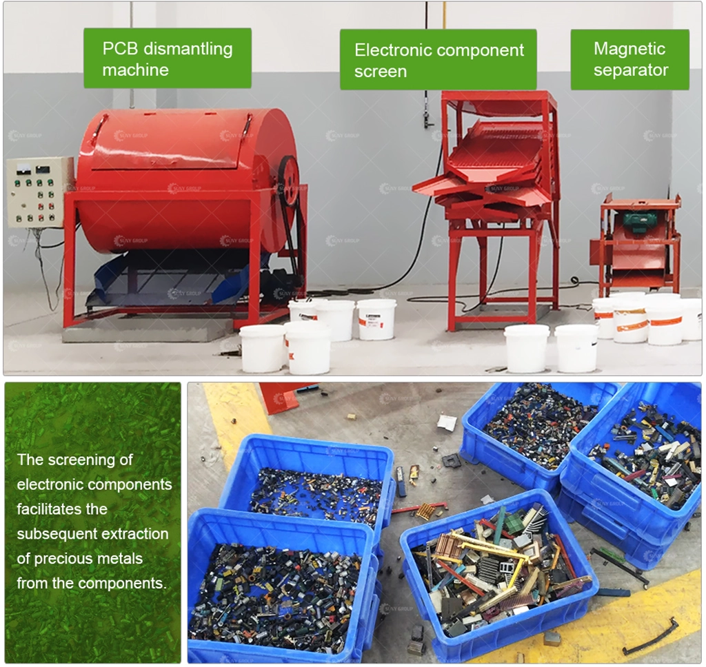 PCB Dismantling Machine electronic component screen magnetic separator