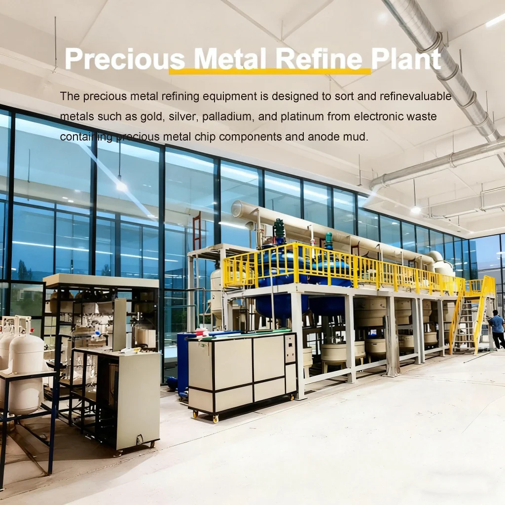 Precious metals separating and refining plant detail