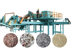 Refrigerator/washing machine and other large appliance recycling lines