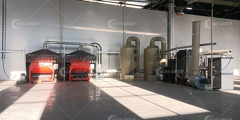 Russian 1-ton capacity circuit board recycling production line customer site