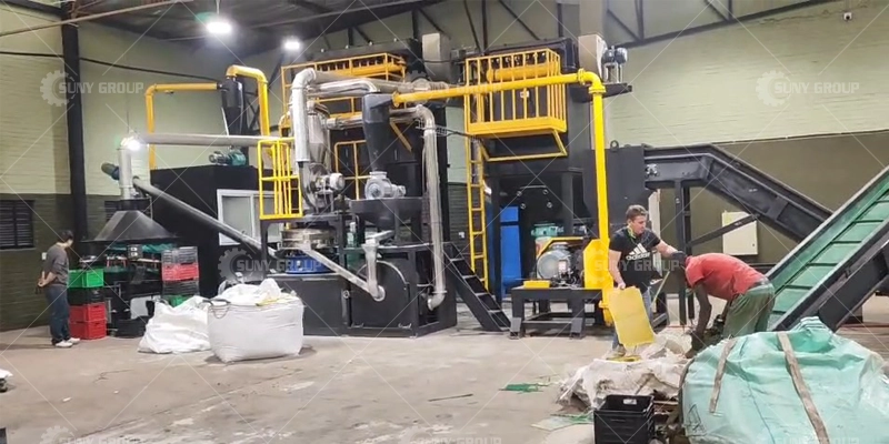 South African circuit board dismantling, crushing, and stripping equipment site