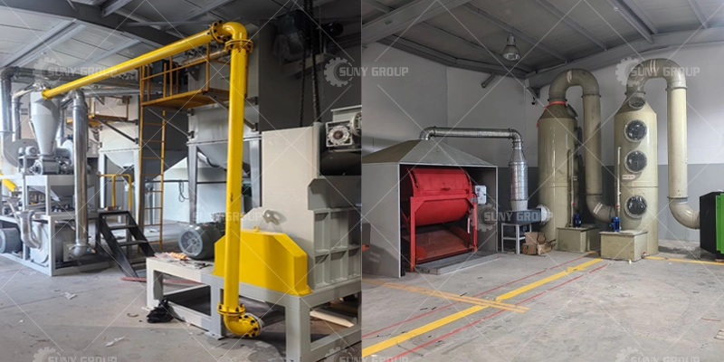 Turkish Circuit Board Dismantling and Crushing Separating Line Customer Site2