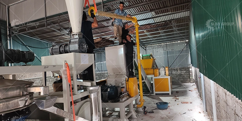 Vietnam circuit board recycling line site3