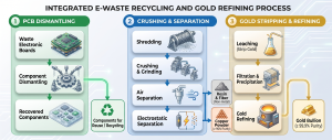 E-Waste PCB Recycling Plant for Precious Metal Recovery from Electronic Waste